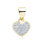Pandantiv argint placat partial cu aur galben inima cu pietre DiAmanti Z0823CGR-DIA